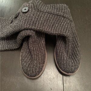 UGG Charcoal Knit Slippers